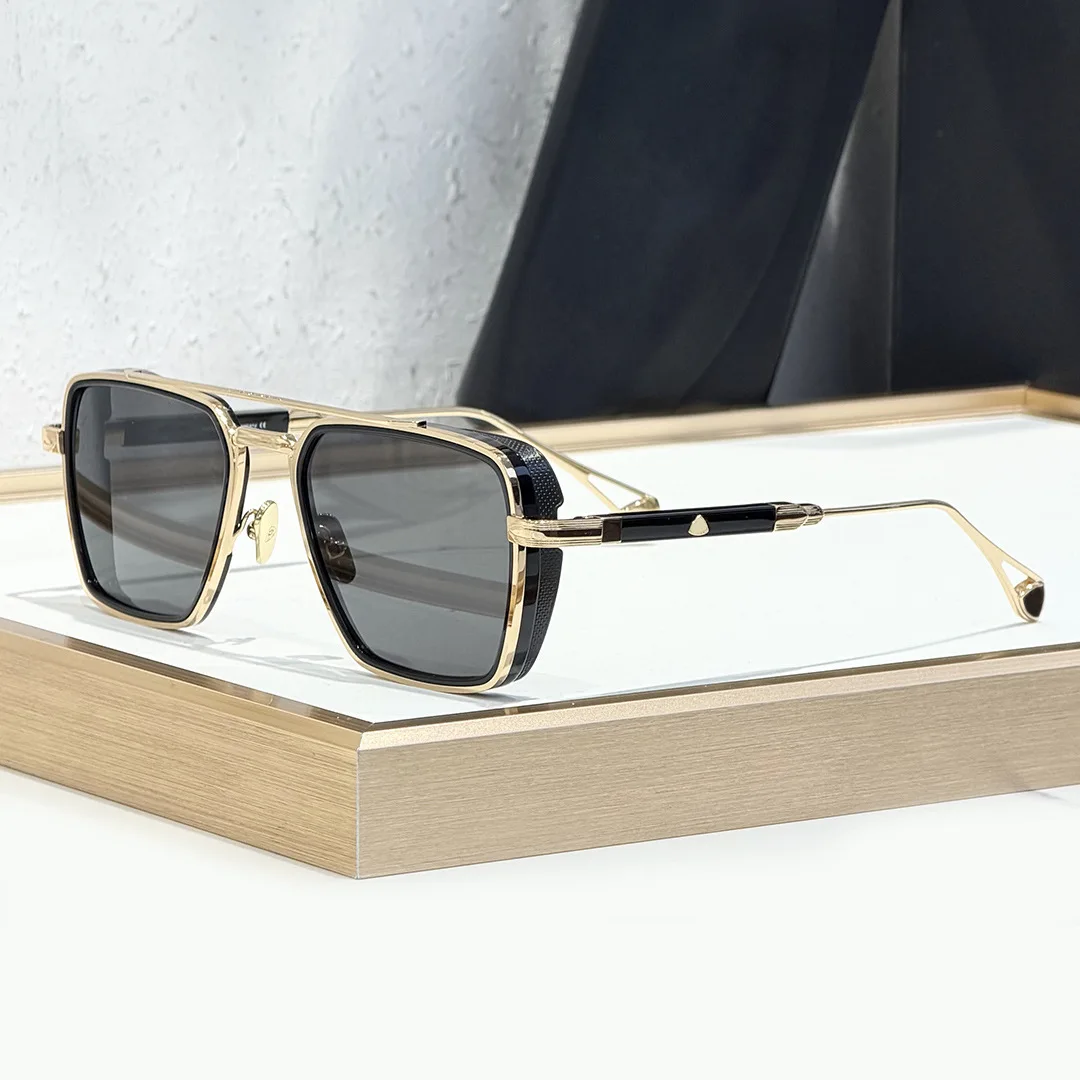 

Luxury Metal Round Sunglasses for Men Women Floating Lens Embossed Top Bar UV400 Polarized High End Fashion Gift Eyewear vintage