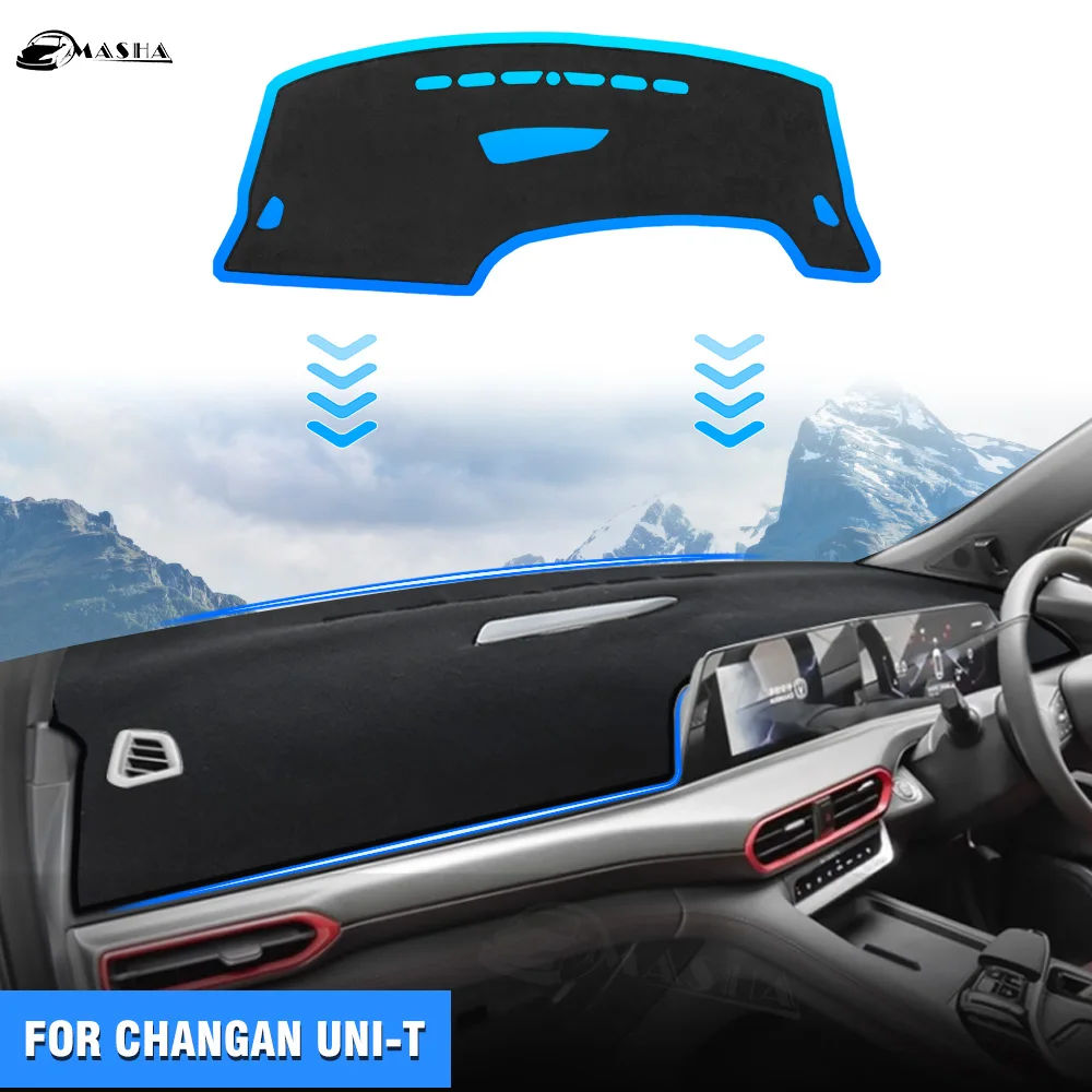 

Compatible with Dash Cover 2020-2022 2023 Changan UNI-T UNI T UNIT Dashboard Mat Cover Sunshade Nonslip Mesh Protector No Glare