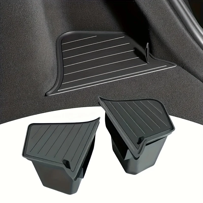 

Suitable for the New Tesla Model Y Trunk Organizer Set, 2-Piece Set with Lid, Corner Storage Box, Trunk Mat, Suitable for 2025 Model Y Juniper (Compatible with Model Y 5-Seater)