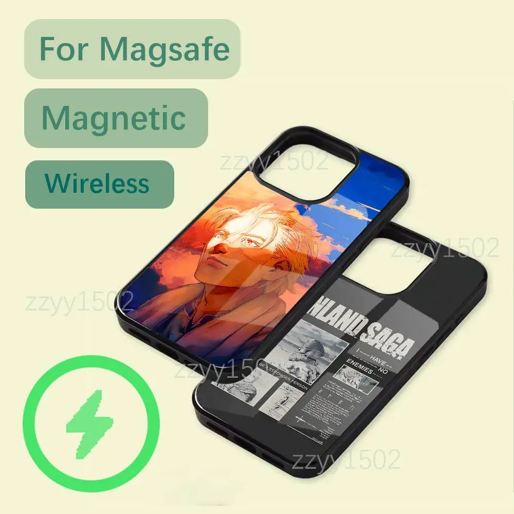 

V-Vinland Saga Thorfinn with MagSafe Phone Case For iPhone 17,16,15,14,13,12,11 Pro,Max,Plus,X,XS,XR,SE4,E Mini Charging