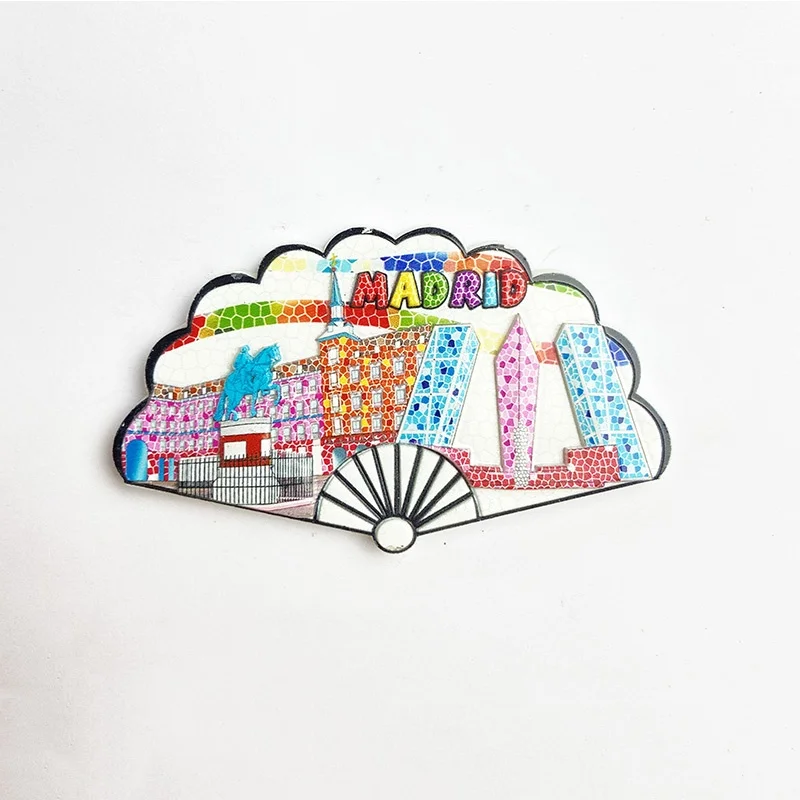 Masek 3D pegatina de refrigerador estéreo, recuerdos turísticos de Madrid, España, suministros de decoración, colección de regalos de artes y manualidades