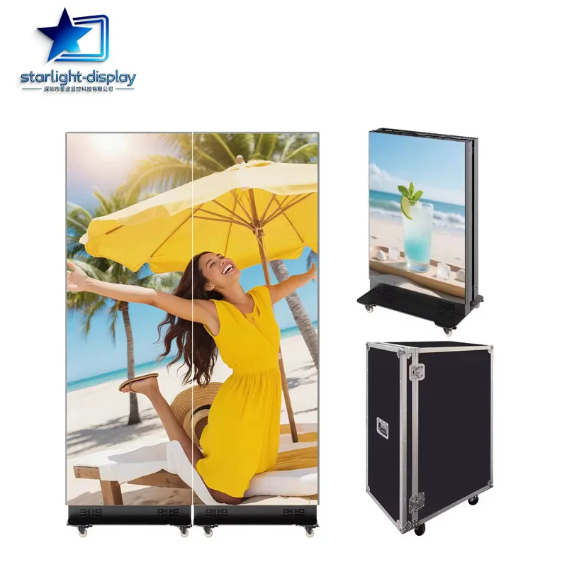 

Светодиодный рекламный экран-постер P1.8/P2.5, напольный, передвижной, LED-дисплей для рекламы