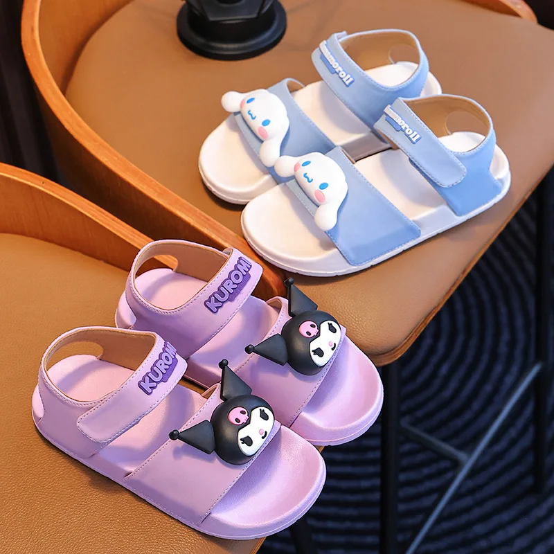 Cinnamoroll sandali per bambini Kawaii Anime Kuromi hellokid Slipper Girl Heart Summer Sweet Cute Shoes regalo per bambini 2024 nuovo