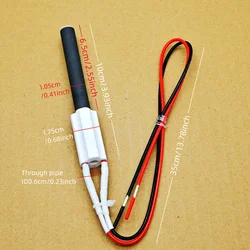 230V300W stufa a pellet Accenditore nero Accenditore in ceramica Tubi di riscaldamento in ceramicapark plug per stufa a pellet10.5*6*100mm