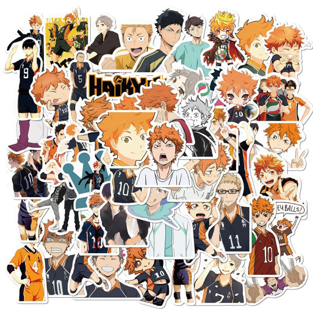 10/30/50/100pcs Hinata Shoyo Haikyuu Anime Stickers Anime Tobio Kageyama Cartoon Sticker Waterproof Cool DIY Phone Case Car Bike