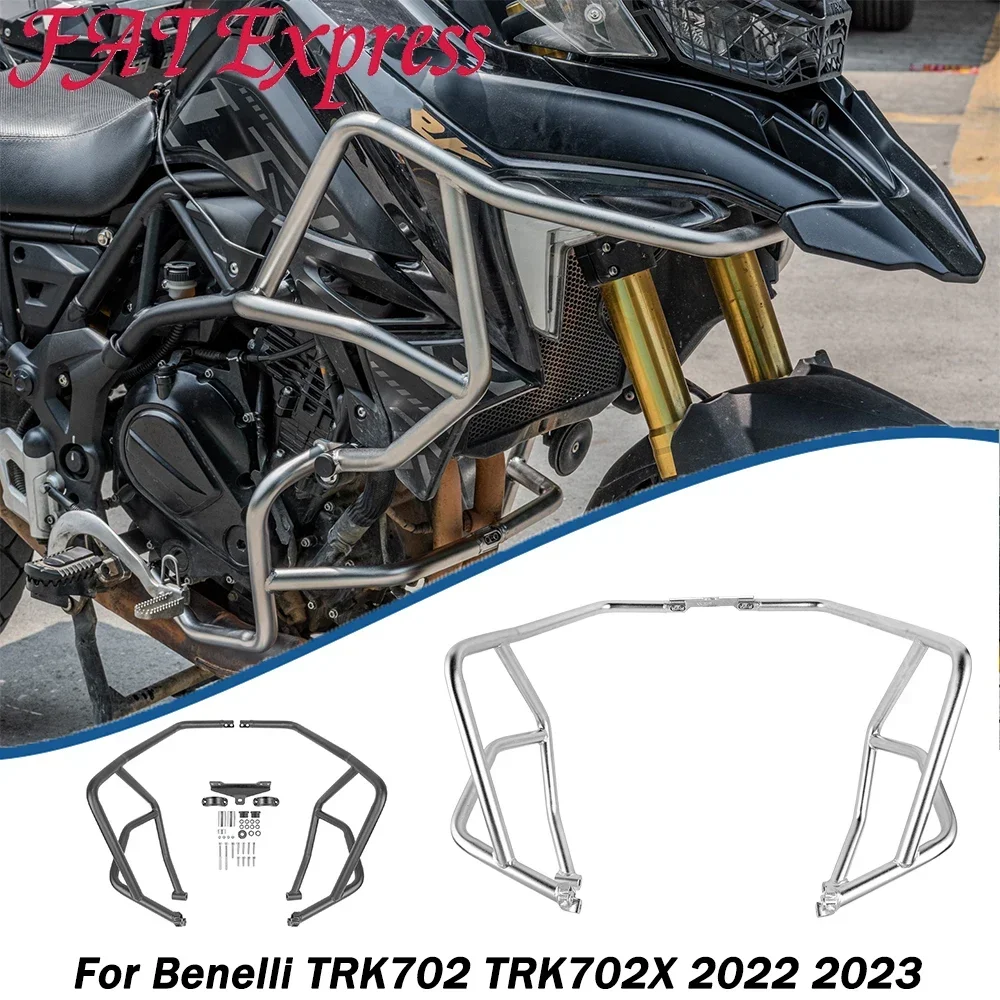 For Benelli TRK702 TRK702X Motorcycle Highway Carsh Bar Engine Bumper Guard TRK 702 702X Frame Protection Accessories 2022 2023