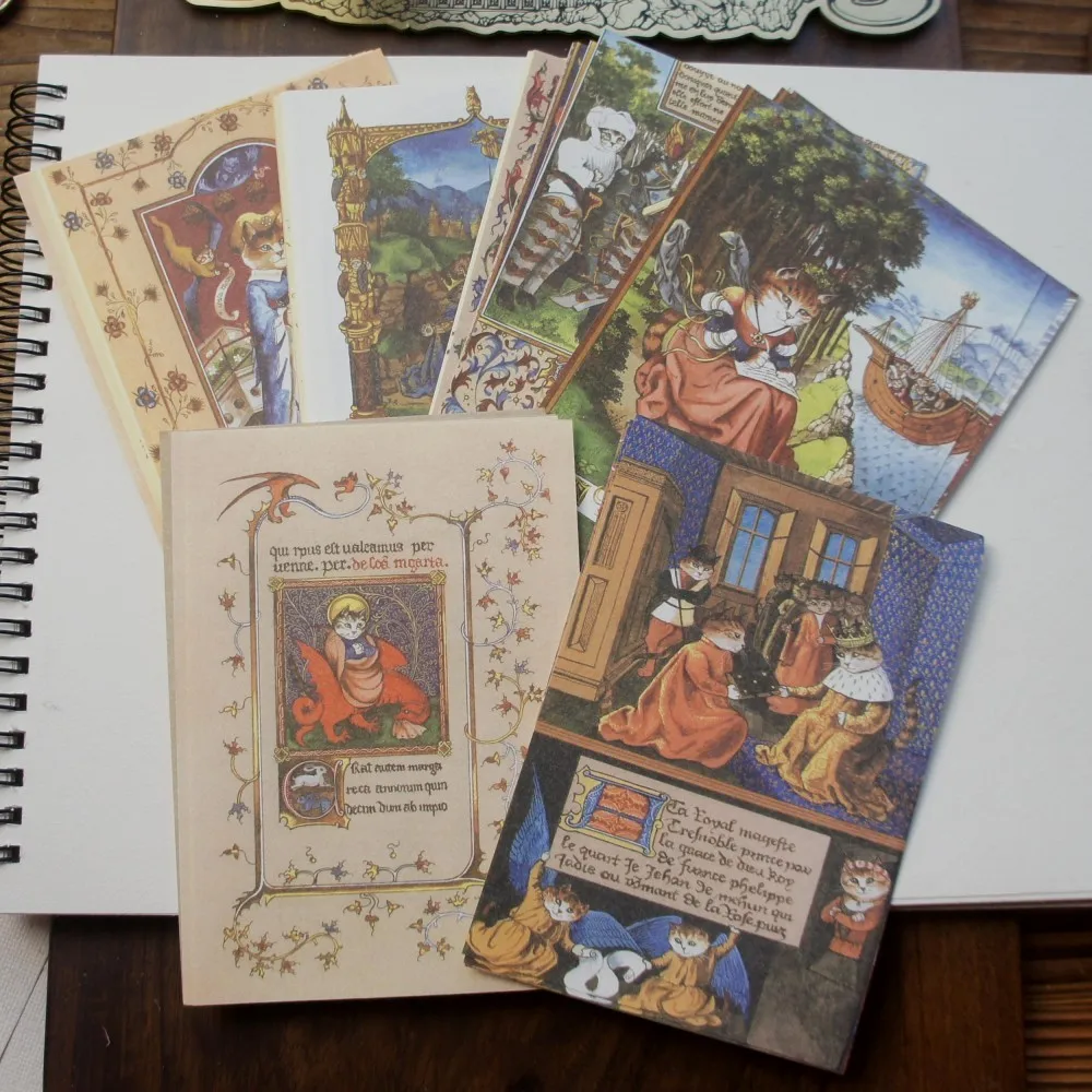 

30pcs Colorful Medieval Book Pages Decoration Paper Creative Craft Paper Scrapbooking Background DIY