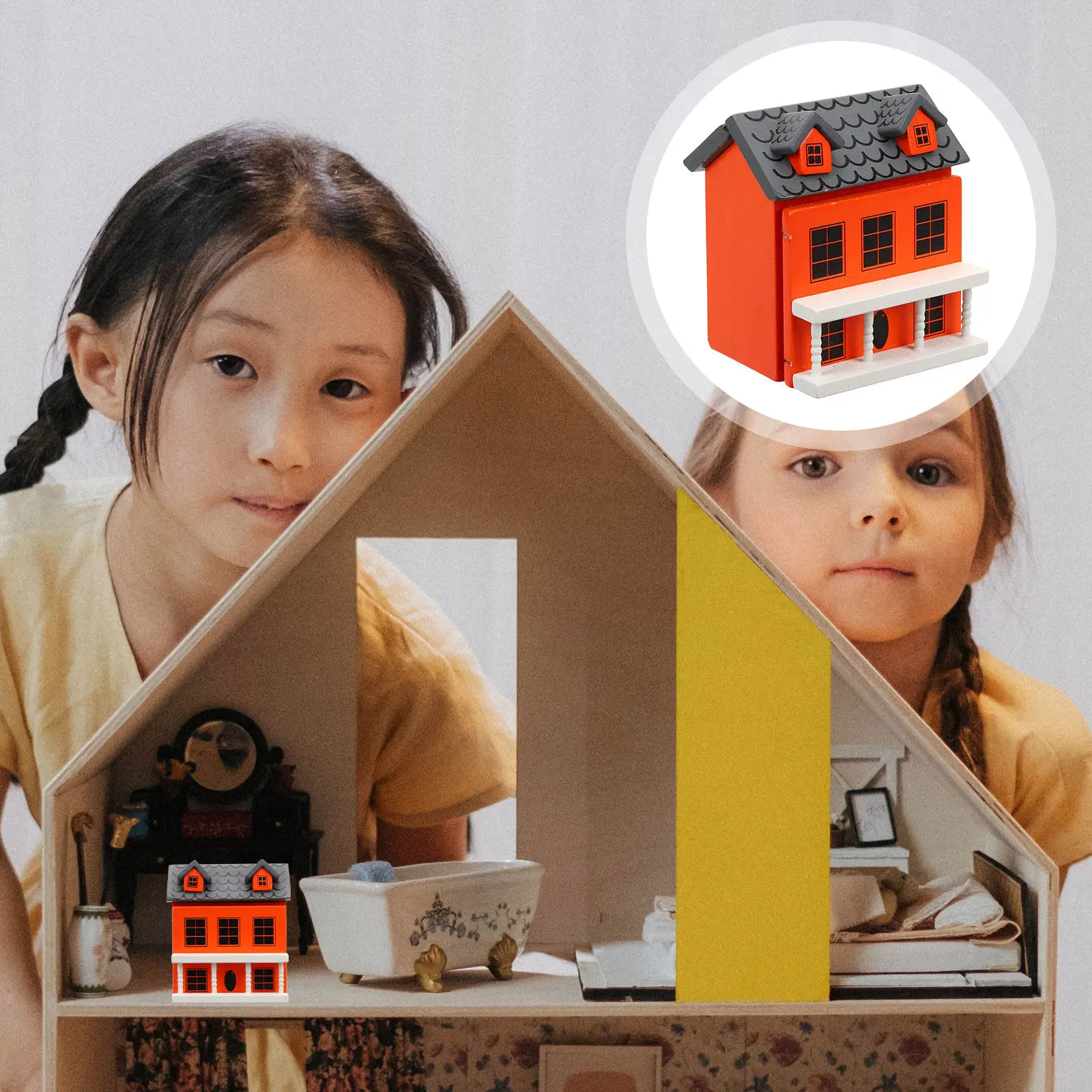 

Миниатюрная деревянная вилла-украшение: реалистичный натуральный дизайн для настольного кашпо, декора для вечеринок, ландшафтного дизайна, миниатюрный домик