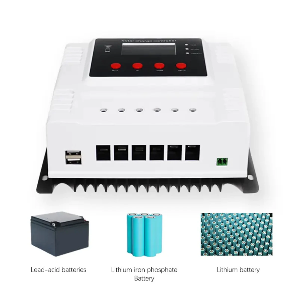 Smart Solar Charge Controller with WiFi App Control for 12V/24V/48V 10A 20A 30A 40A 50A 60A Lithium and Lead-Acid Batteries