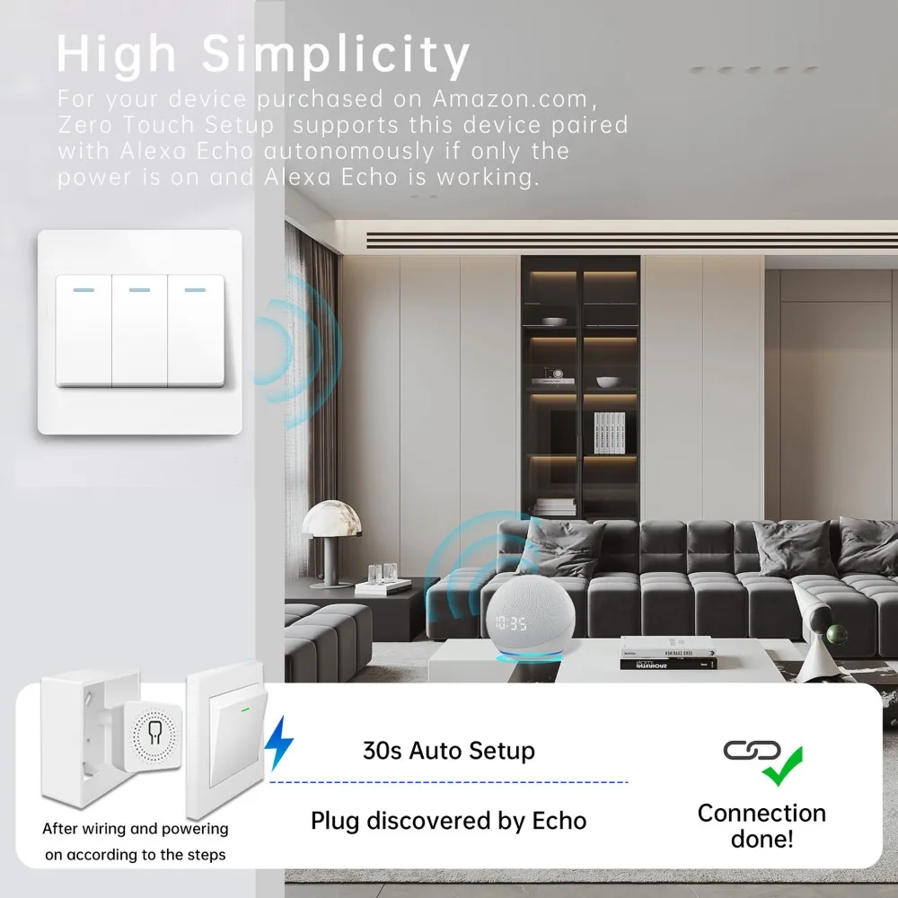Smart Matter WiFi 16A Switch Module DIY Bulb Circuit Breaker App Remoter Support Homekit Siri Google Home Alexa Voice Assistant