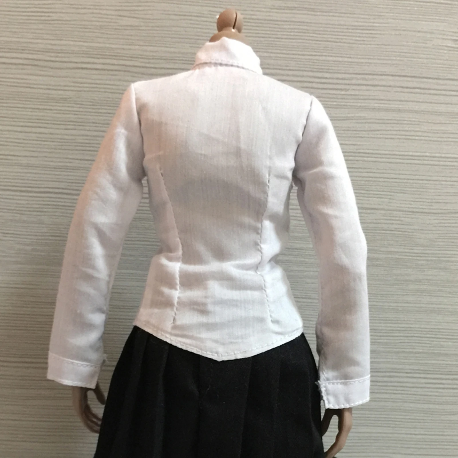 1/6 Scale White Long Schoolgirl Shirt Top Clothes for 12