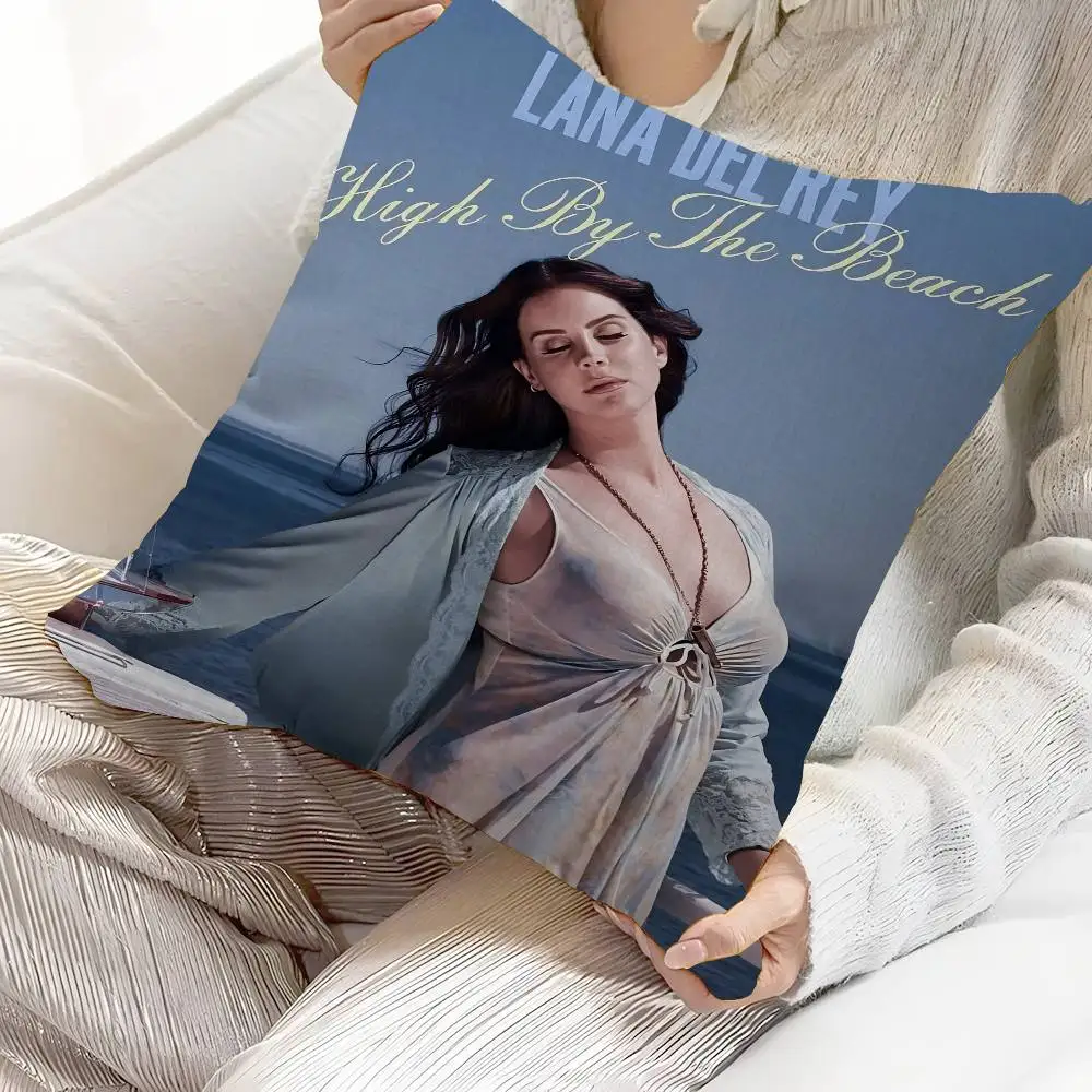 Music Hot Album Star Lana Del Rey Cushion Cover Pillow Cover Decor Pillowcase Printed Cushion Case for Couch