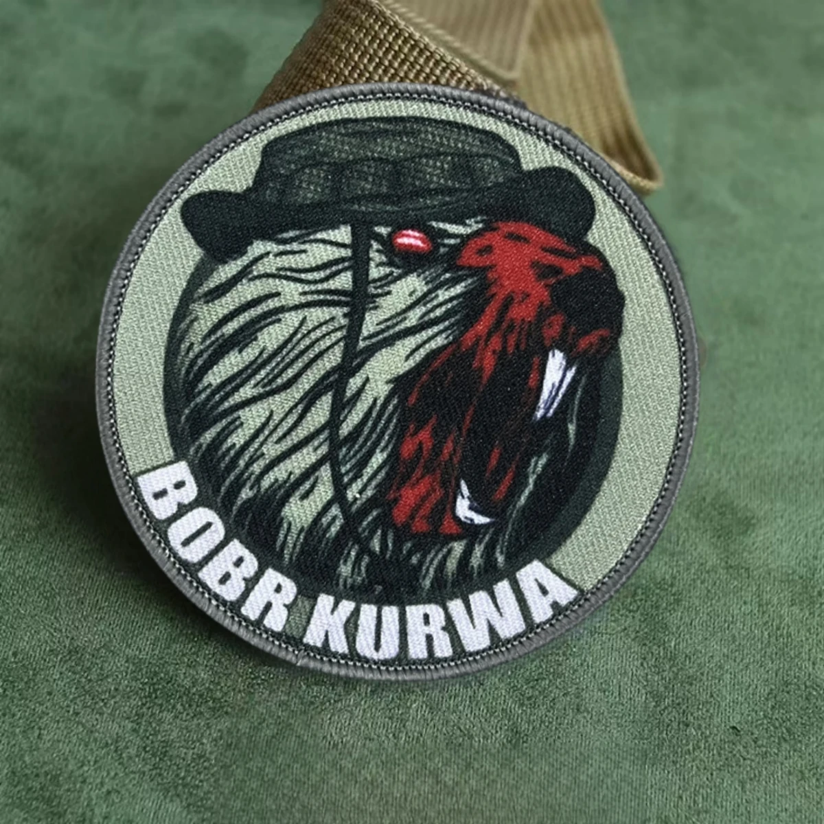 BOBR KURWA Game Peripherals Morale Badge Patch Tactical Armband Printed Hook and Loop Patches for Clothing Backpack Sticker