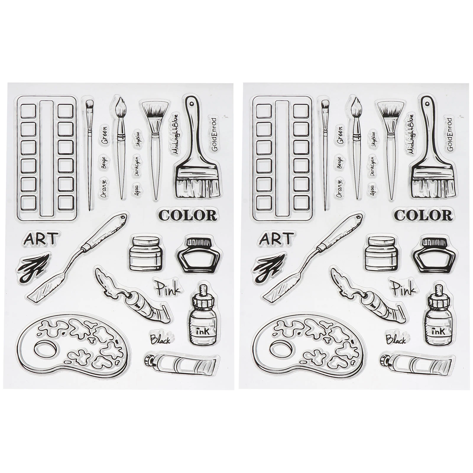 

2pcs Silicone Clear Diy Seal For Scrapbooking Photo Album Scrapbook Transparent Stamp Decoration Transparent Craft Supply
