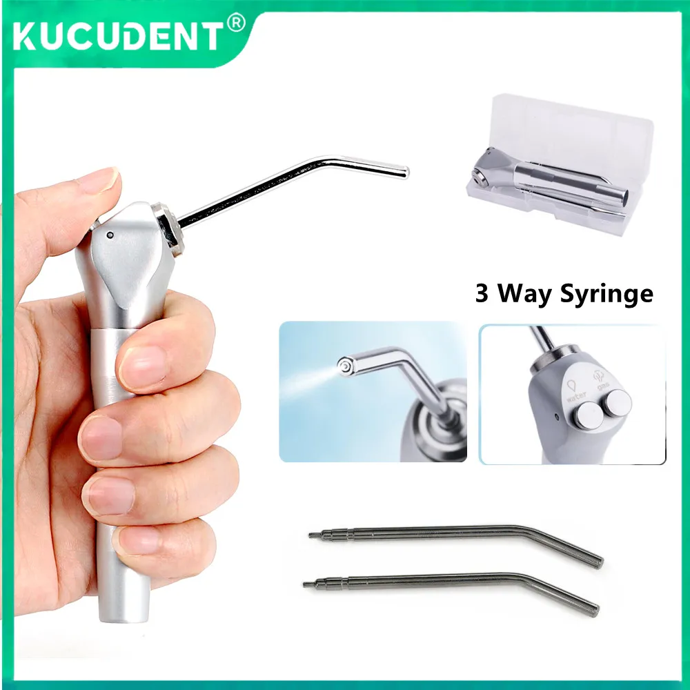 

Стоматологический тройной 3-ходовой шприц, наконечник, распыление воды и воздуха с 2 насадками, трубки для стоматологии, пистолет для чистки полости рта, материалы