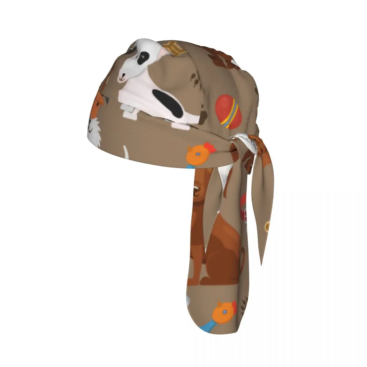 

Дышащая велосипедная шапка с забавным мультяшным рисунком собак, быстросохнущий велосипедный шарф-кепка