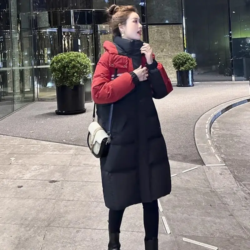 Women's New Winter Warm Cotton Coat Long Parkas Loose Fit Outerwear Stylish Below The Knee Cotton Jacket Thickened Coats