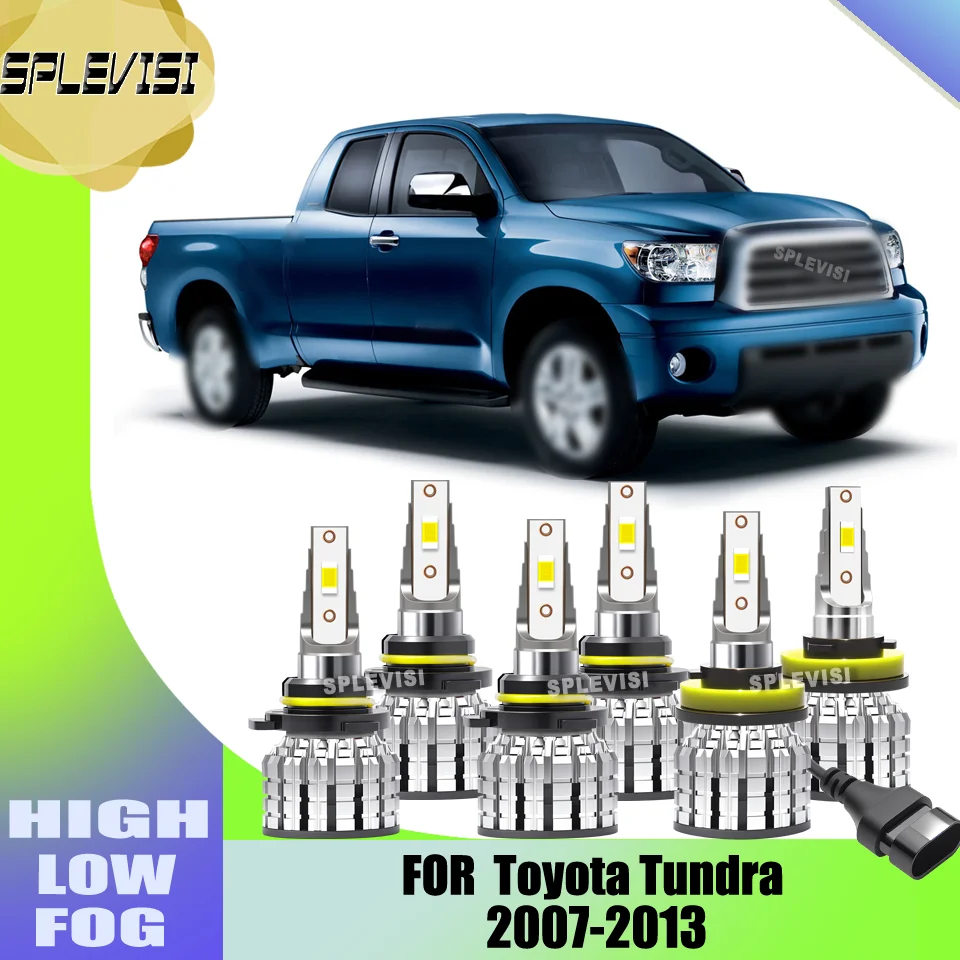 

Warranty IP67 6000K SPLEVISI Car LED Headlight Foglamp Combo High-performance For Toyota Tundra 2007 2008 2009 2010 2011-2013