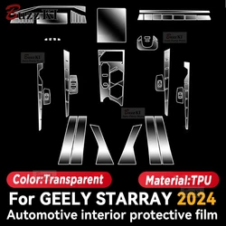 For GEELY STARRAY / ATLAS 2023 2024 Anti-scratch Car Interior Center Console Media Dashboard Navigation TPU Protector Film