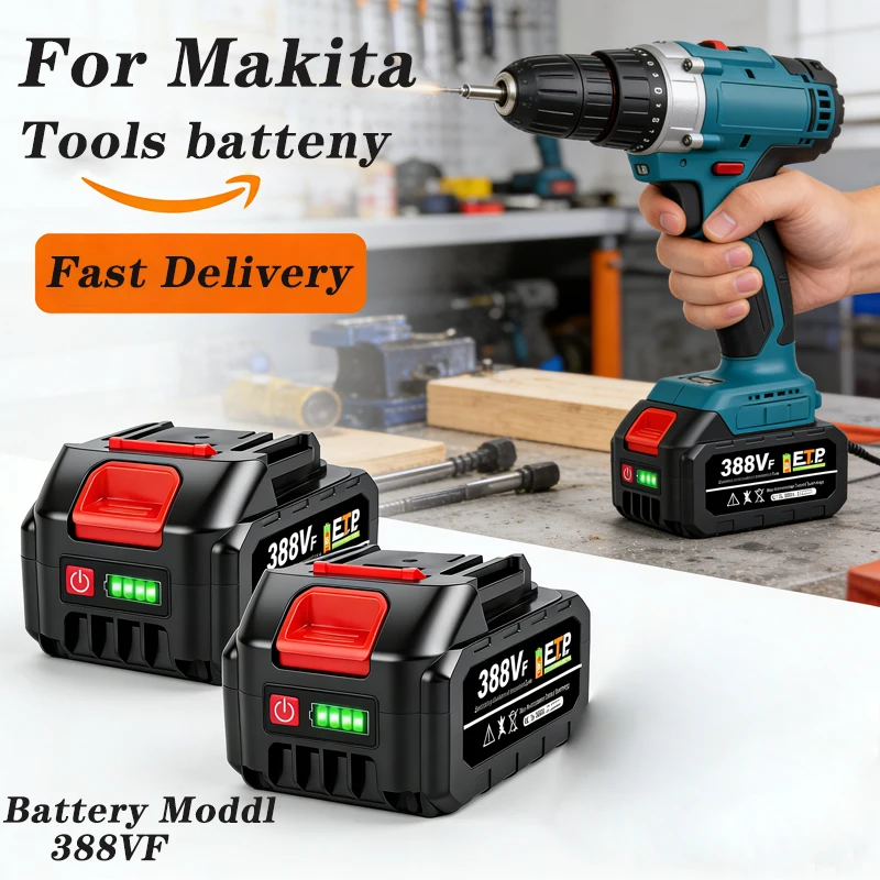 

18V 21V For Makita Power Tools Battery 128VF 388VF 928VF BL1850B Rechargeable Lithium Ion for Drill, Impact Wrench, Saw, Grinder