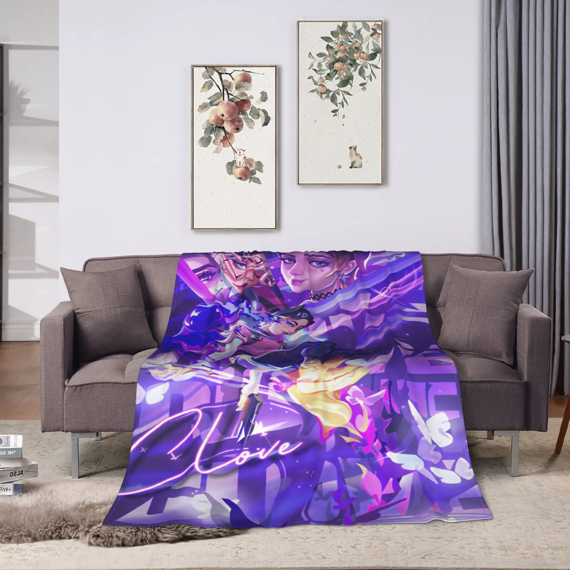 Valorant Anime Gaming Flannel Blanket Winter  Soft Warm Bedding Throws for Kids Adult Home Decor Funny Bedspread Sofa Bed Cover