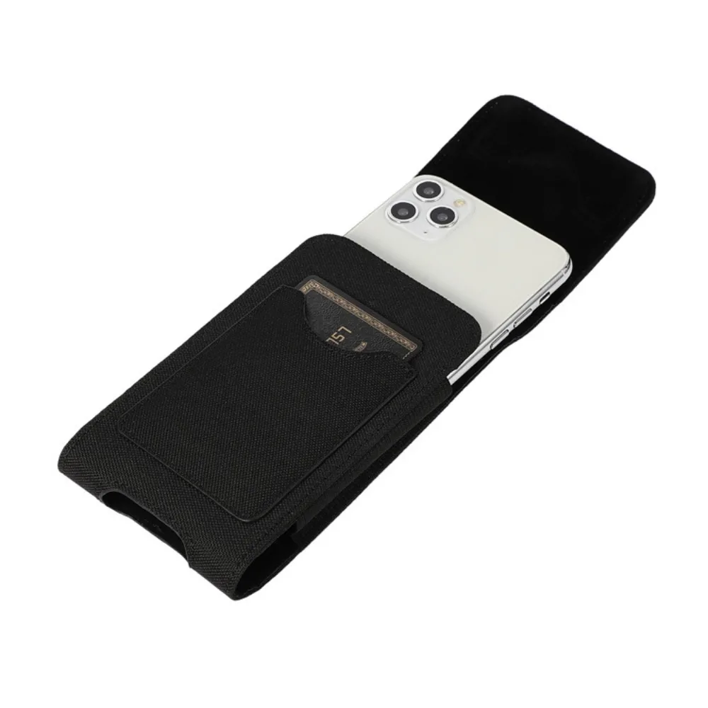 

Wear-resistant Oxford cloth vertical mobile phone bag wear belt hanging card magnetic buckle work belt