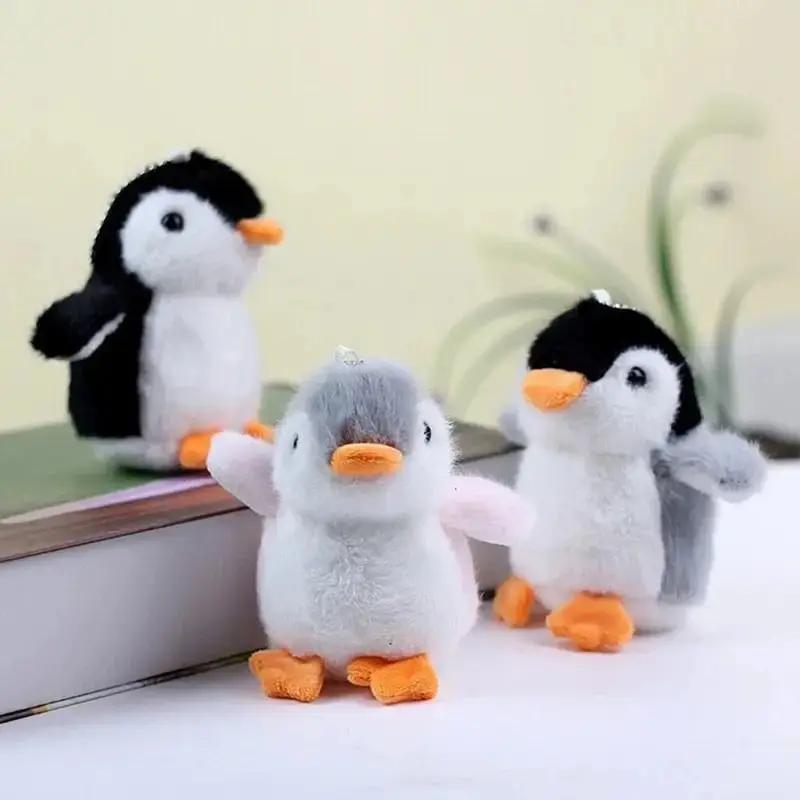 Mini 3D Eyes Plush Pendant Soft Easy Hanging Cute Penguin Keychain Bag Accessories