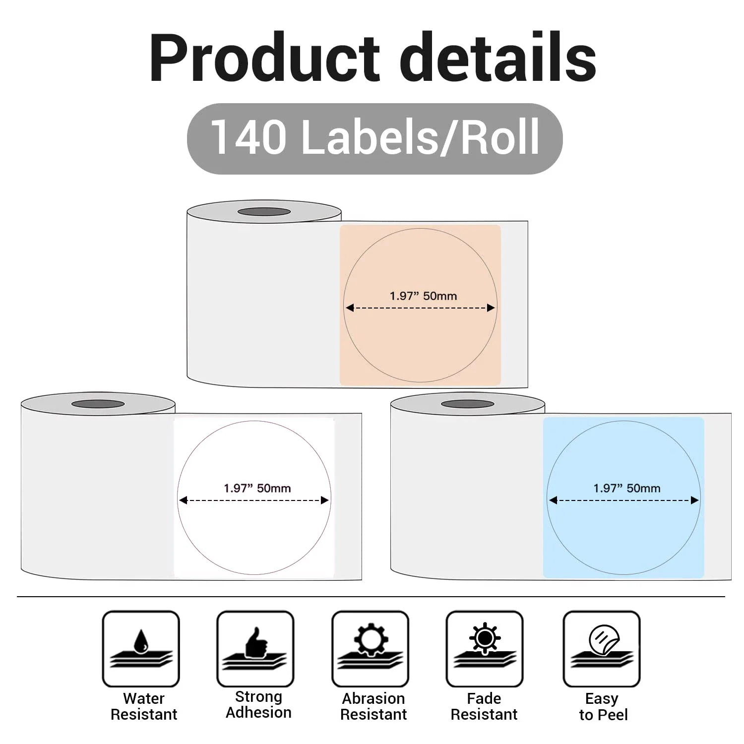 M110 Label Color Label Thermal Paper Blue & Khaki Compatible With M110 M220 M221 M150 M250 M260 Label Maker Printer For Business