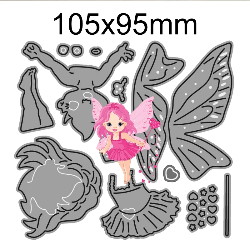 Scrapbooking Die Cut Mould Beautiful Girl Sweet Angel New Metal Cutting Dies Stencils Handicrafts for Album Paper Card Embossing