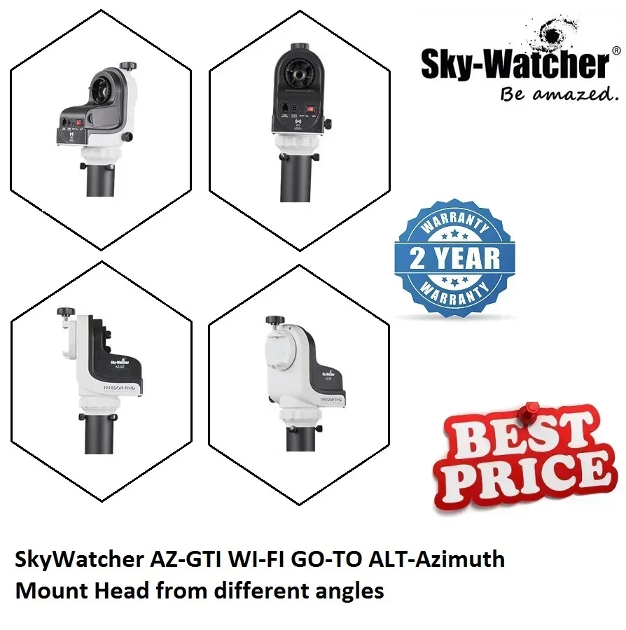 Sky-Watcher AZ-GTI WI-FI GO-TO ALT-Azimuth Mount Head مع وضع نطاقين للتركيب الاستوائي