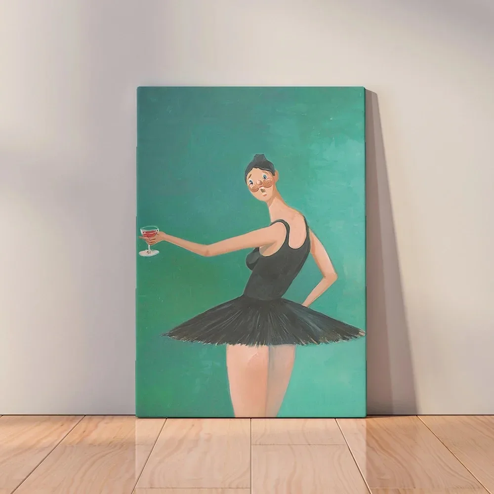 Arte de pared clásico vintage, hermosa bailarina de Kanye West, póster impreso en lienzo HD, decoración para el hogar, sala de estar y dormitorio