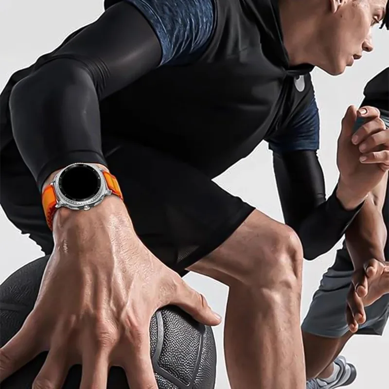 حزام رياضي بحري لساعة سامسونج جالاكسي 840 مللي متر 44 مللي متر سوار نايلون أصلي ساعة جالاكسي 8 كلاسيكي 46 مللي متر ملحقات سوار درب