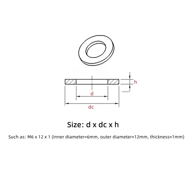 Clear Nylon PE Flat Washer Transparent Round Gasket Insulating Shim Ring M2 M3 M3.5 M4 M5 to M22