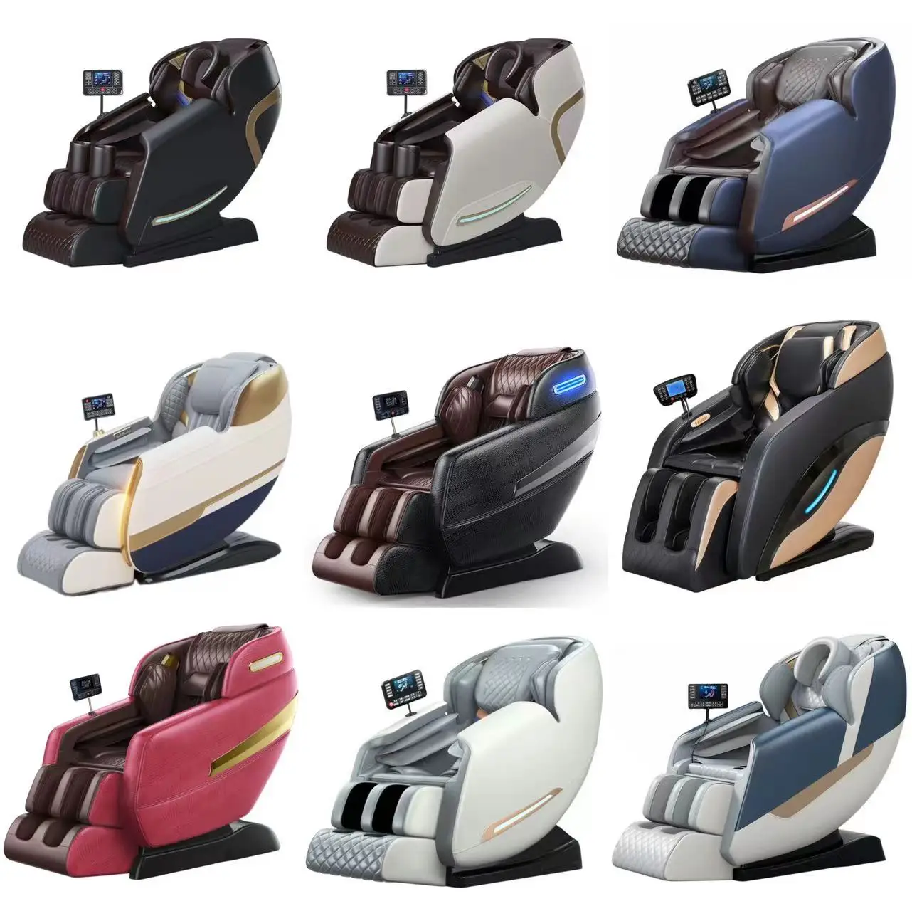 China Best 0 Gravity Electric 3d 4d 8D Sl Track Salon Massage Chair Bed Full Body 2022