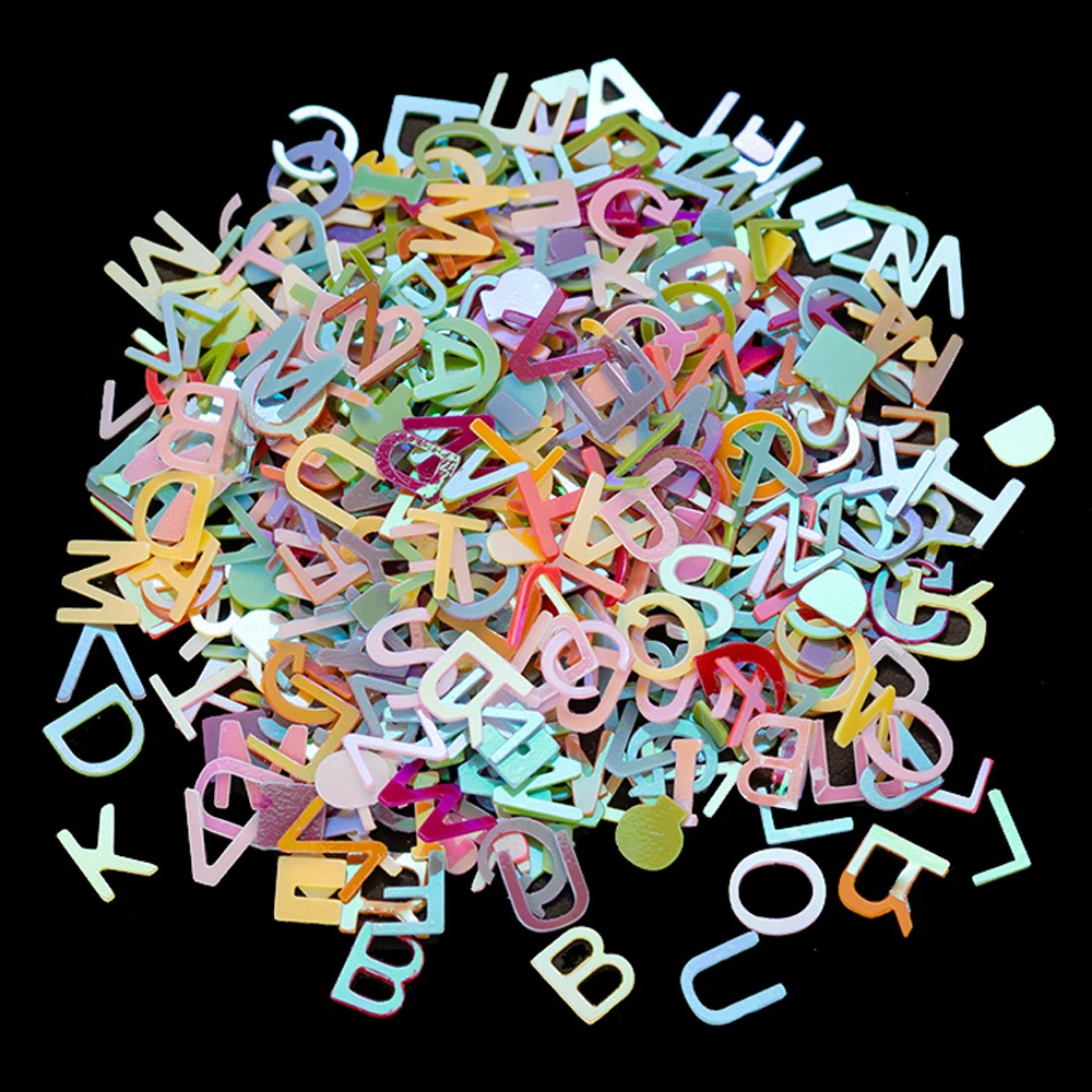 

30g Holographic Letters Alphabet For DIY Craft Epoxy Silicone Mold Filling Nail Art Supplies Jewelry Making Material Accessories