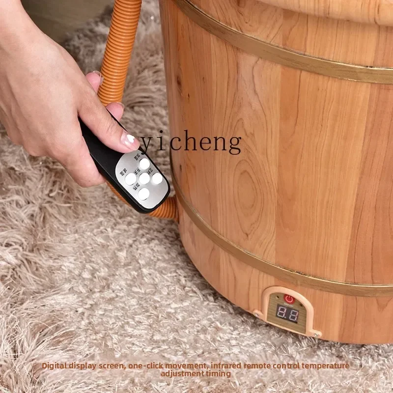 cc29  foot bath bucket automatic heating foot bath household wooden foot bath bucket constant temperature