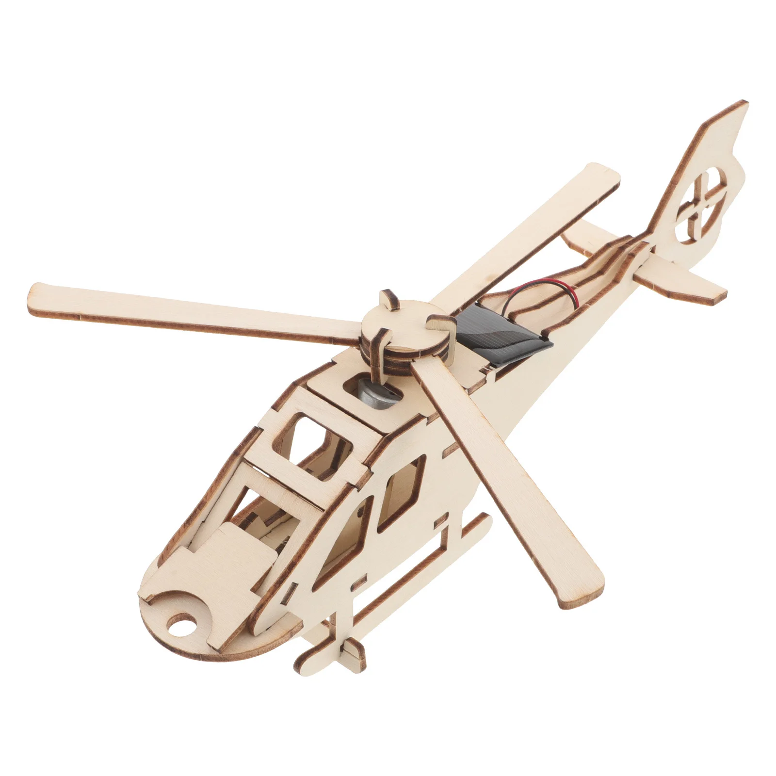 

1Set Solar Helicopter Wooden DIY Kit Science Experiment Engineering Construction Craft Educational Activity Solar Powered Models
