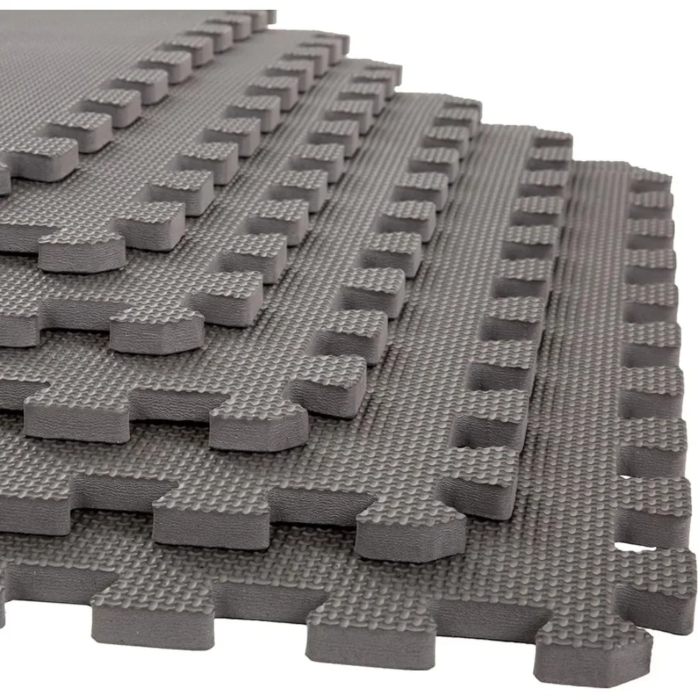 

Foam Flooring Tiles  24-Pack Interlocking EVA Foam Pieces  Non-Toxic Floor Padding for Playroom Baldosas Gym Outdoor Decor