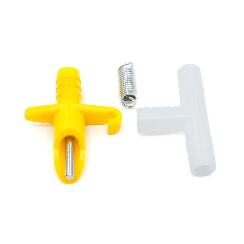 10/15/20Pcs Rabbit Drinker Nipples Automatic Waterer Feeder 8 mm Tee + Spring for Rodents Rabbit Rearing ABS Material Cage Tool