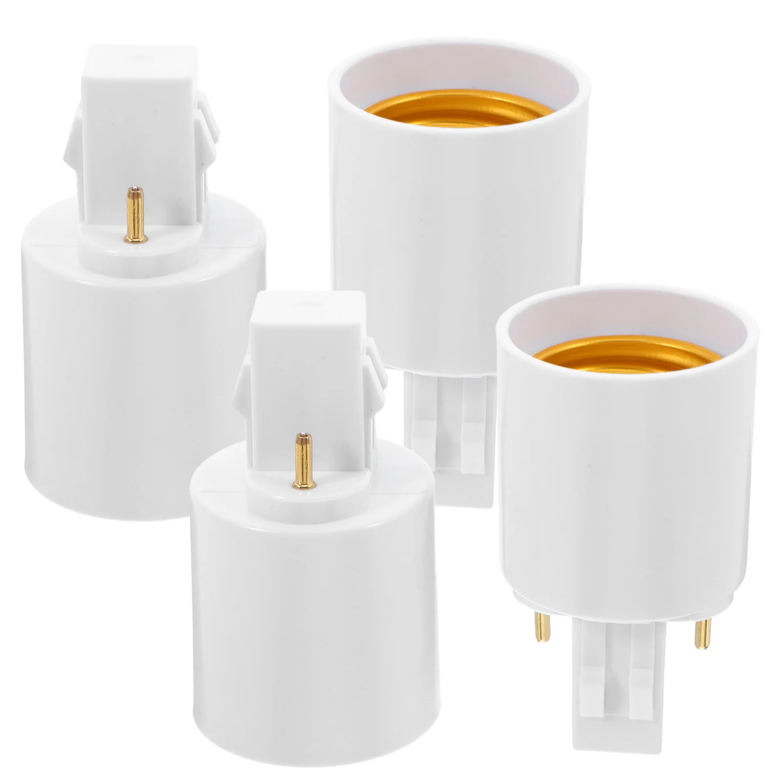 

4pcs Lamp Adapter Bulb Base Holder GX27 to E23 LED Socket Converter Material Stable Connection Compact Size