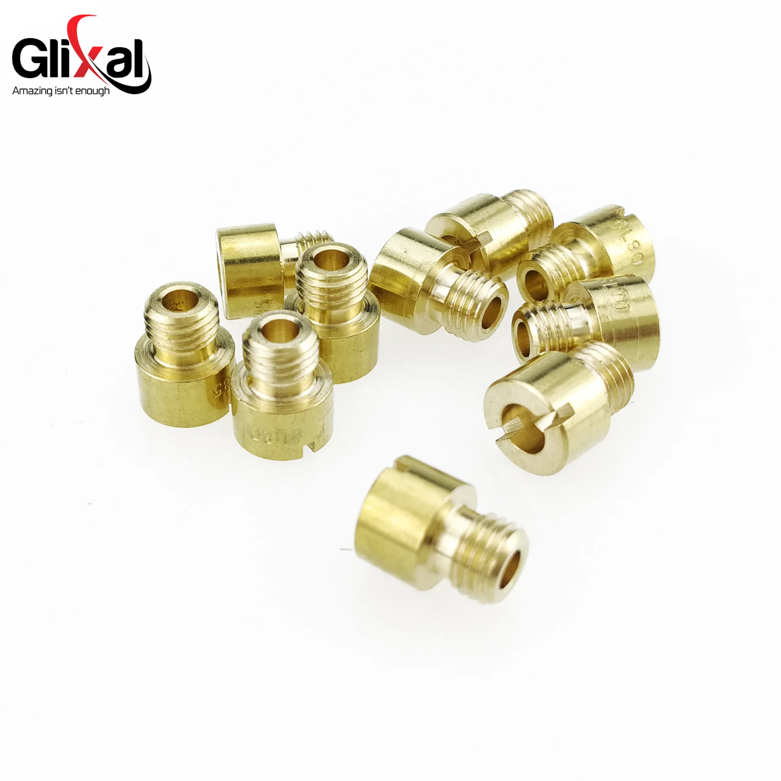 Glixal Jog 50cc 72cc 90 1PE40QMB Scooter Carburetor Mikuni VM11/22 Main Jet #70#75#80#85#90#95#100#105#110#115 (10 pcs set)