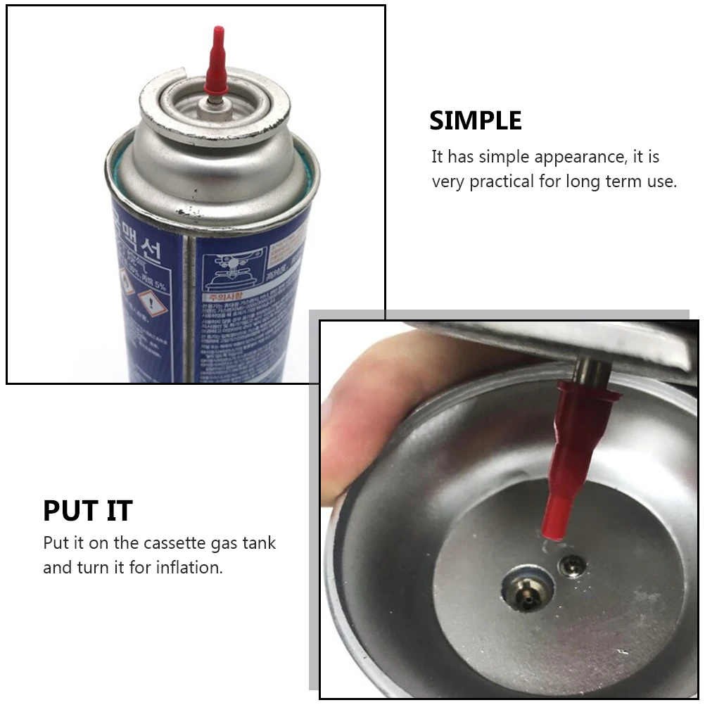 

6pcs Inflatable Valve Connector Gas Canister Transfer Charging Adapters Cartridge Converter Nozzle Camping for Torch