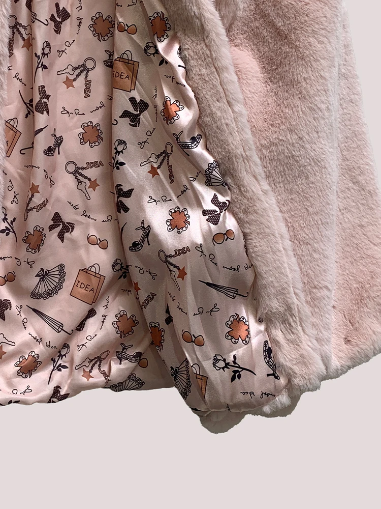 Nerazzurri Spring Summer Short Pink Lightweight Soft Fluffy Faux Fur Coat Women with 3/4 Puff Sleeve Cropped Top Cardigan 2025