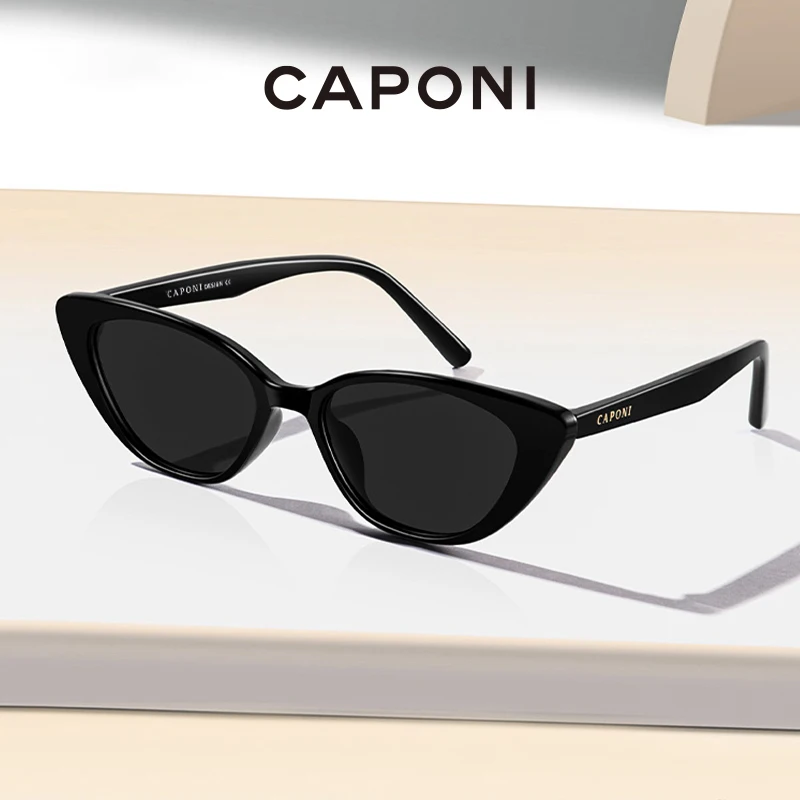 CAPONI Cat Eye Trend Women Sunglasses Polarized Anti-reflective Anti-glare Sun Glasses Female Fashionable Eyewear UV400 CP2227