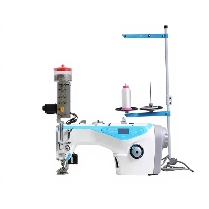 Industrial Bead and Sequin Sewing Machine with Embellishment Device for Garment Decoration
