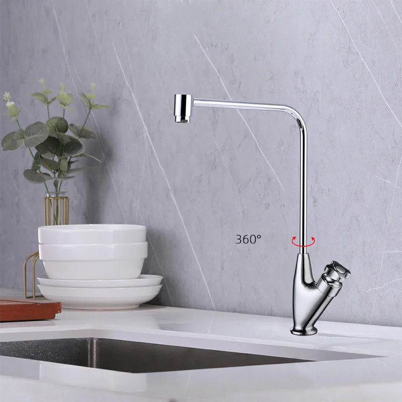 Direct Drinking Faucet Brass Single Lever Kitchen Sink Tap Rotation Chrome Black Kitchen Sink faucet