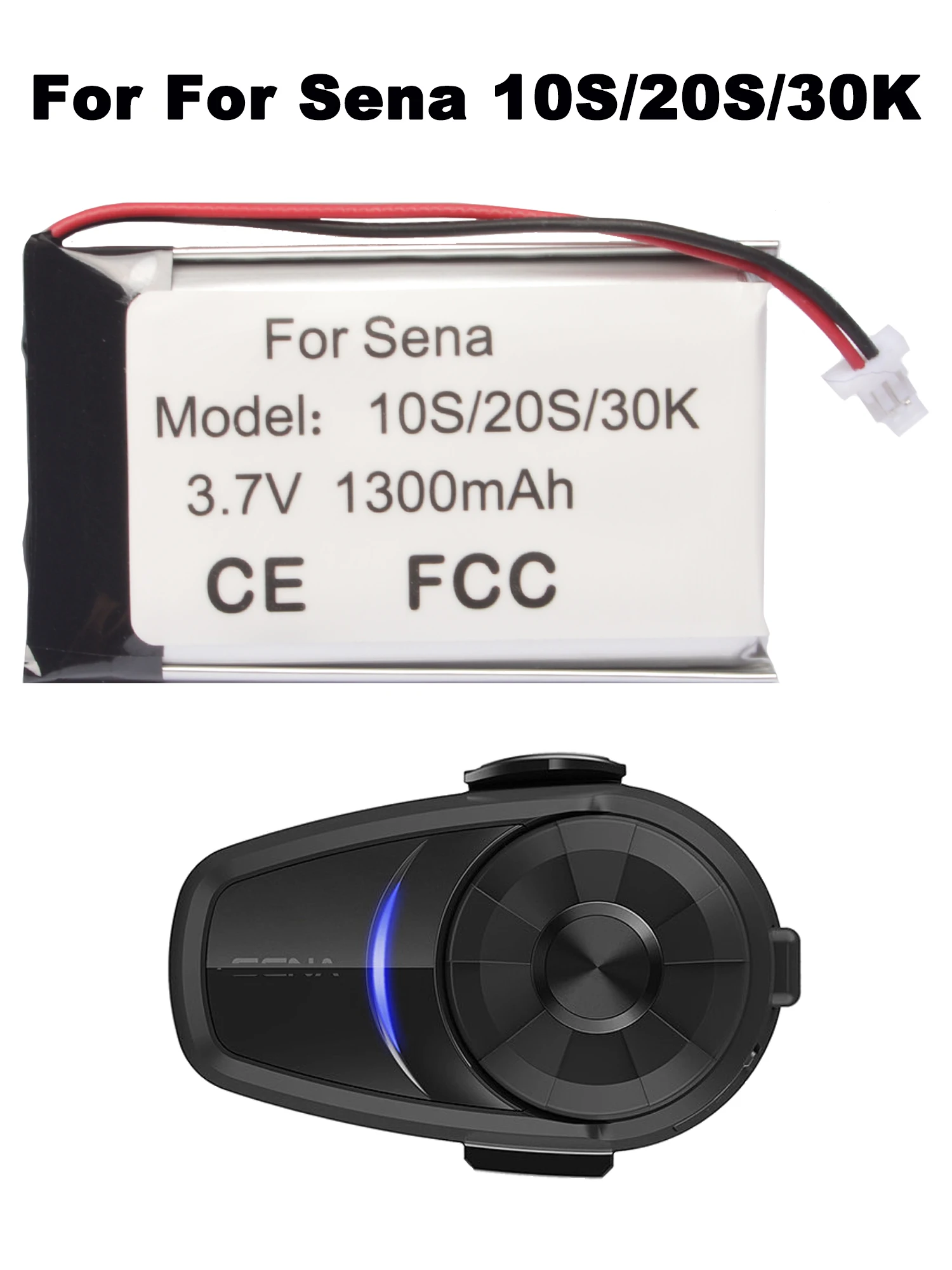 3.7V 1300mAh Replacement Battery For Sena 10S 20S 30K Motorcycle Wireless Headset