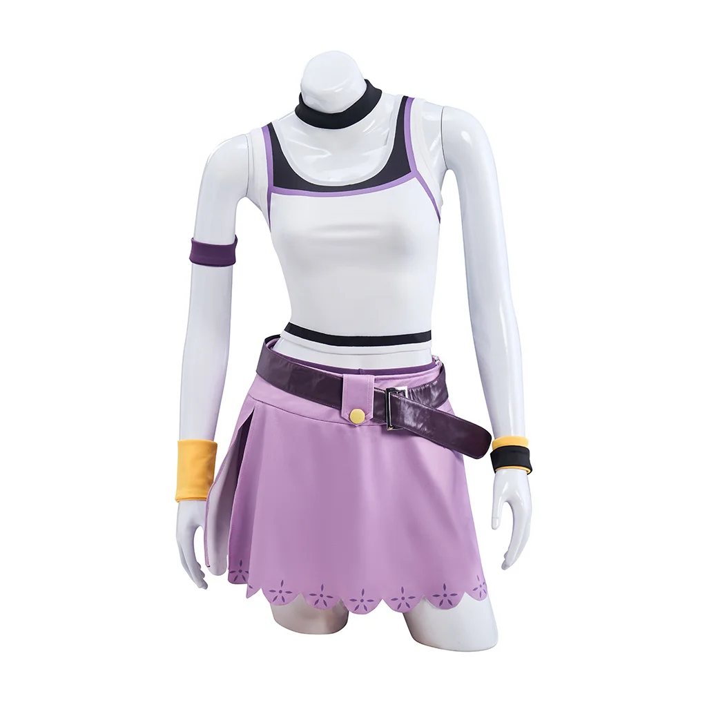 Kingdom Cosplay Heart Kairi Cosplay Costume Sexy Purple Dress Set Kairi Camisole Top Skirt Set Women Halloween Party Dress - view 2