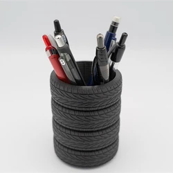 Stacked Tires Office Desk Pen Holder Office Desk Organizer Office Decor Pen Rack Gift Stationery Teacher Gift