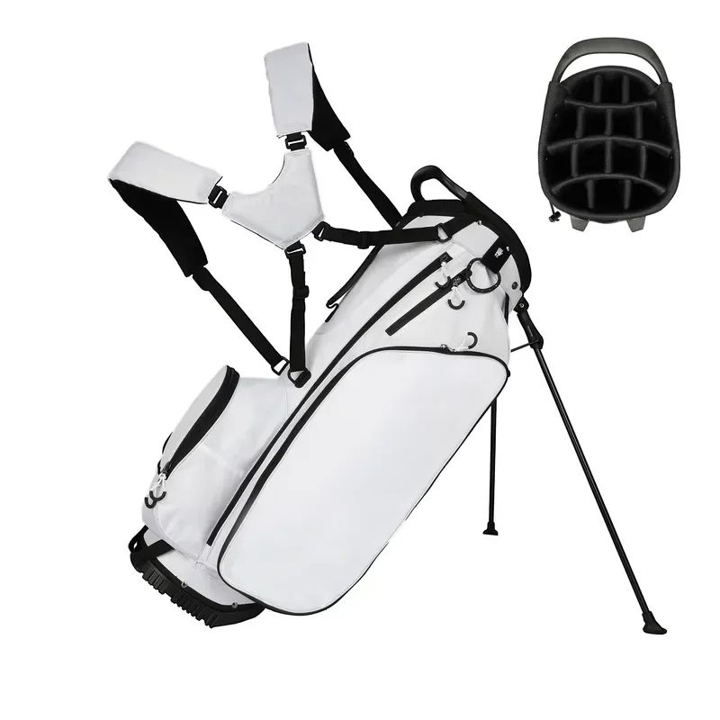 for Golf Stand Bag Lightweight Waterproof High Quality Nylon Custom Printing Embroidery PU Men Golf Bags Wholesale Factory